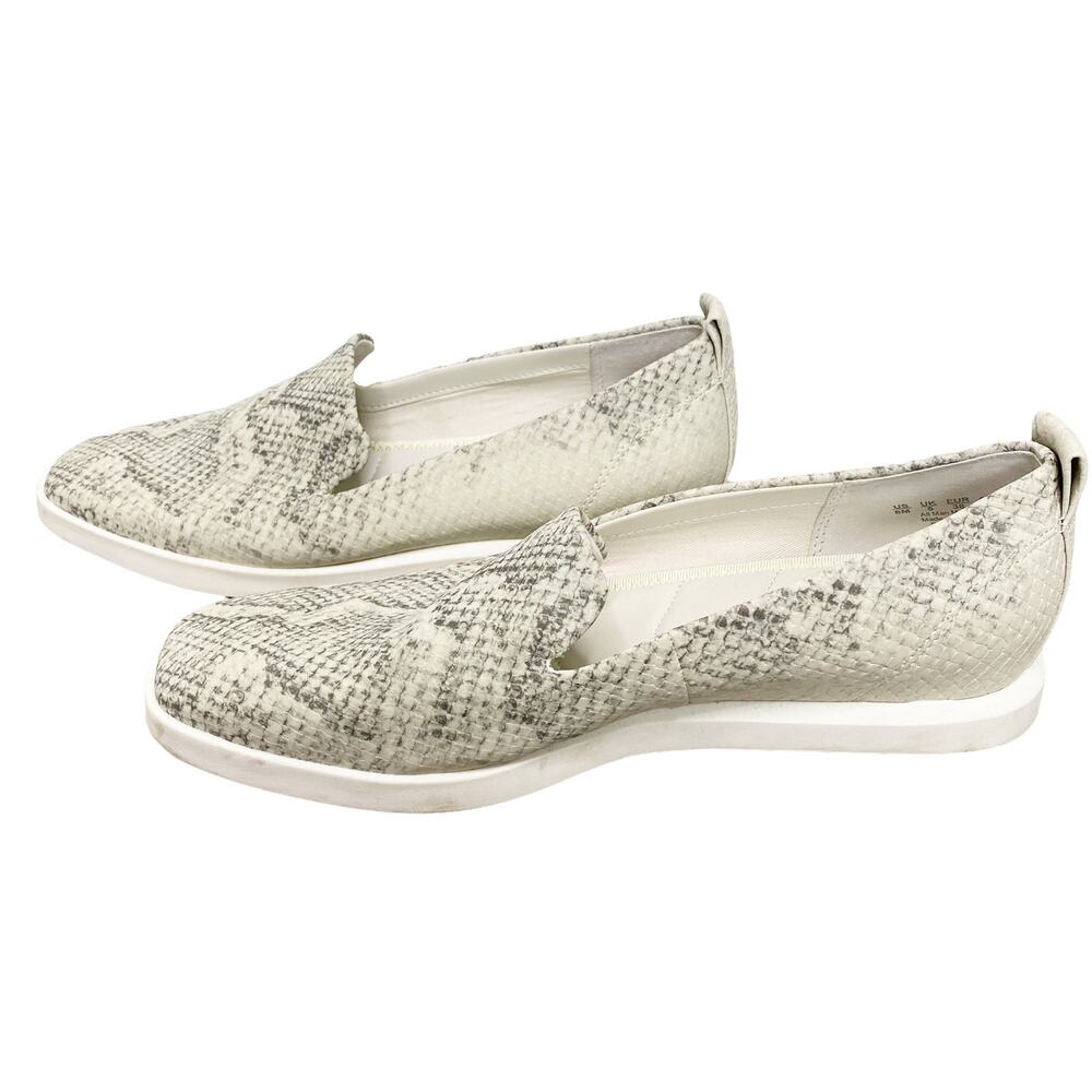 Franco Sarto Gray Snake Printed Boston Slip On Sneakers Size 8